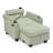 Single sofa recliner with manually adjustable backrest, USB charging port on the armrest side, phone stand included, hidden armrest storage, and a matching storage ottoman-25621993