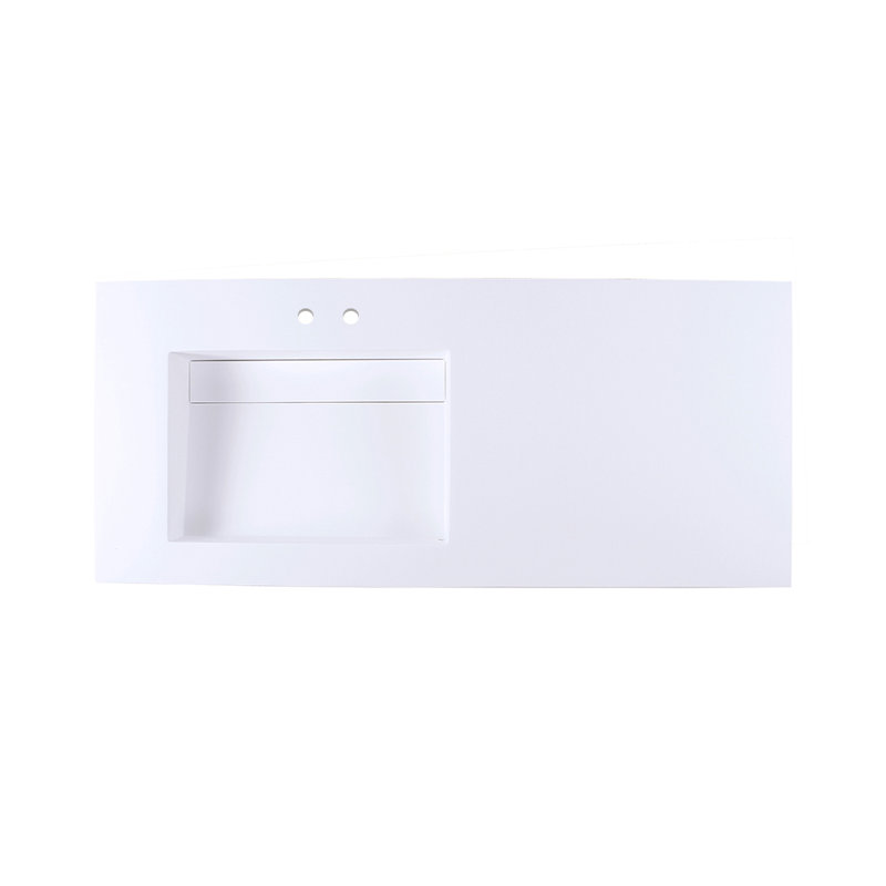 Kubista Bathroom Sink, Gloss White, 4" Centers