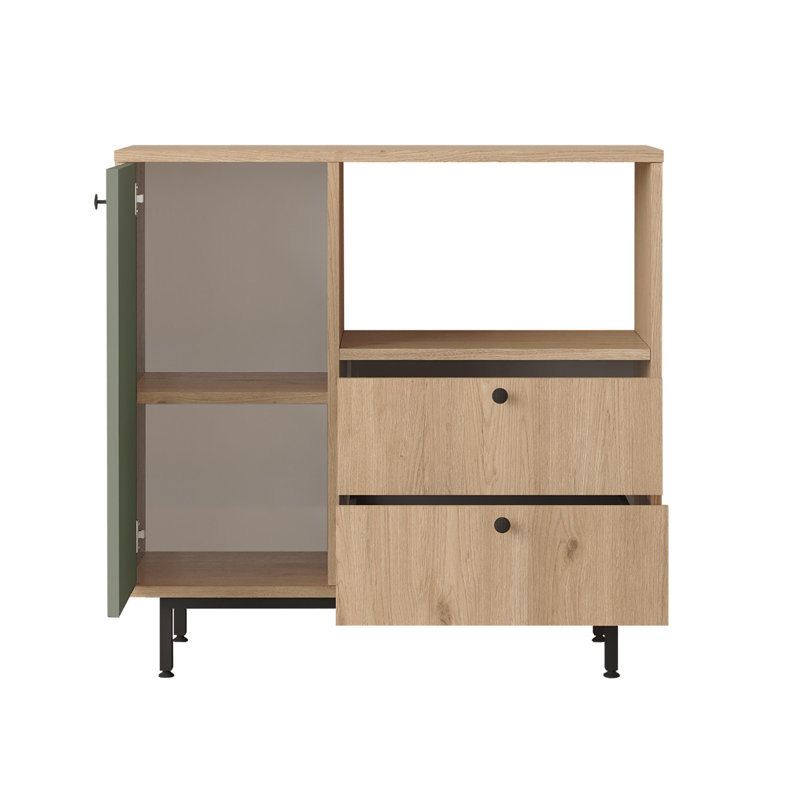 Armoire polyvalente Colesen, Vert / Beige