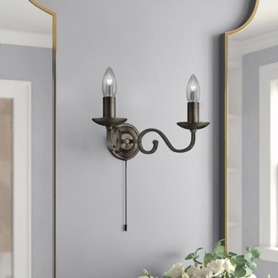 Bergen Mild Steel Candle Wall Light