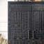 Buffet Mid-Century moderne en bois massif noir