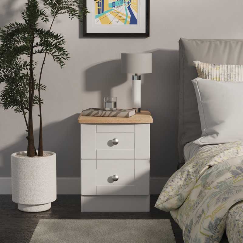 Agyen 40cm W Manufactured Wood Bedside Table, Grey