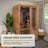 Backyard Discovery Rylan 2-Person Cedar Wood Indoor Infrared Sauna with Red Light Therapy and Chromotherapy