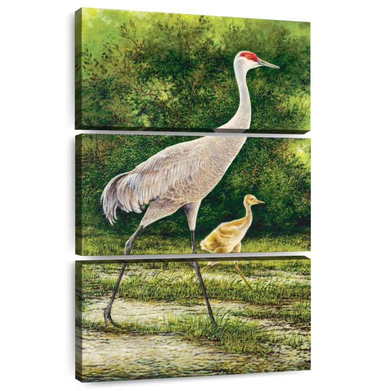 Brampt Strolling Cranes, 38" H x 24" W