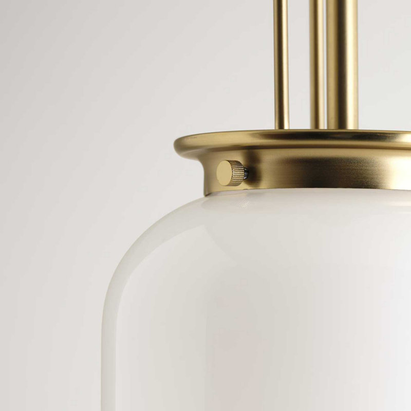 Nouveau luminaire suspendu traditionnel 1 lumière, Or brossé