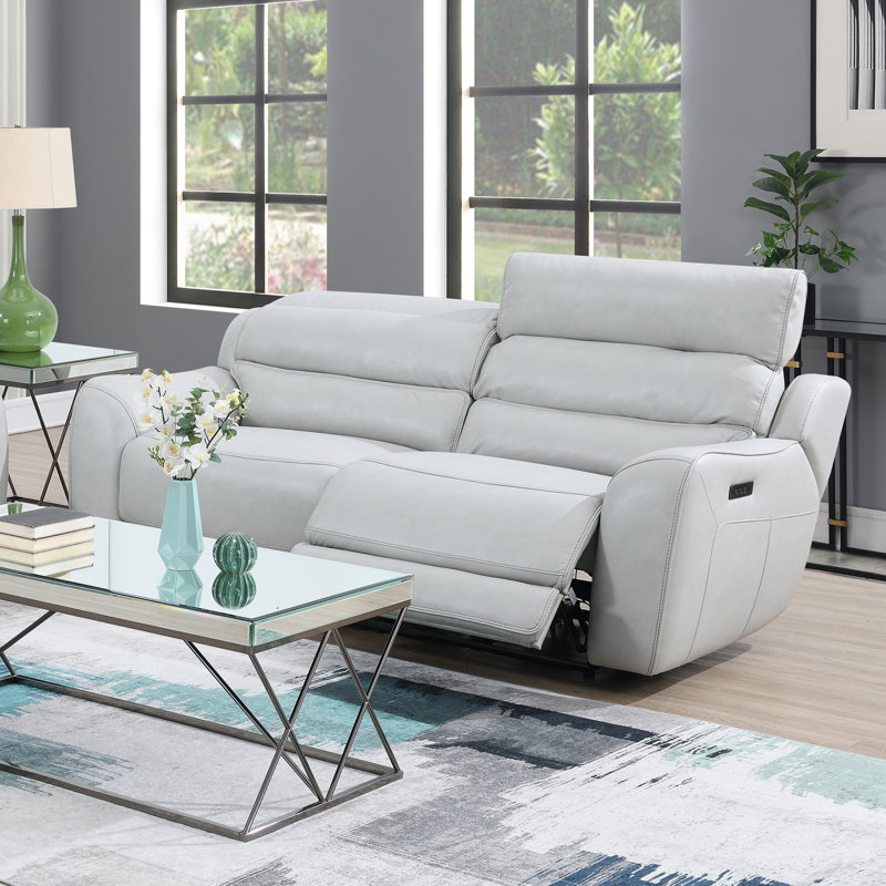 Willma Faux Leather, Water Resistant, 83" Wide Dual Power Recliner Sofa With Power Usb Charging
