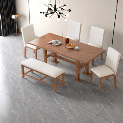 Ensembles de table de salle à manger extensible en bois (doit inclure la table et la chaise), cuisine de ferme