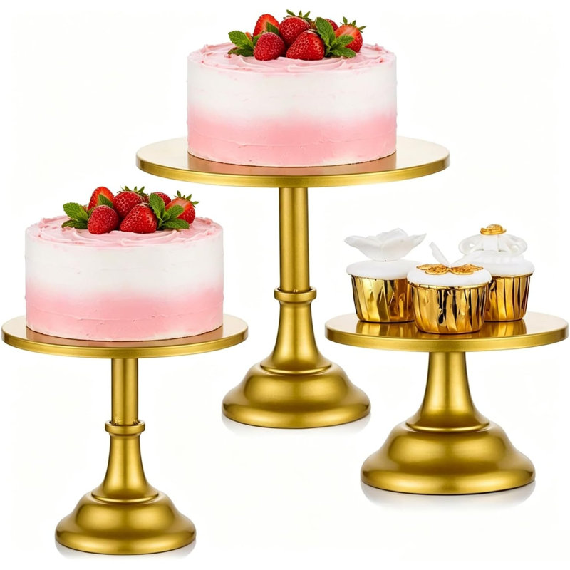 HKFUYULINTECHLIMITED Cake Stand Baking Molds, Gold