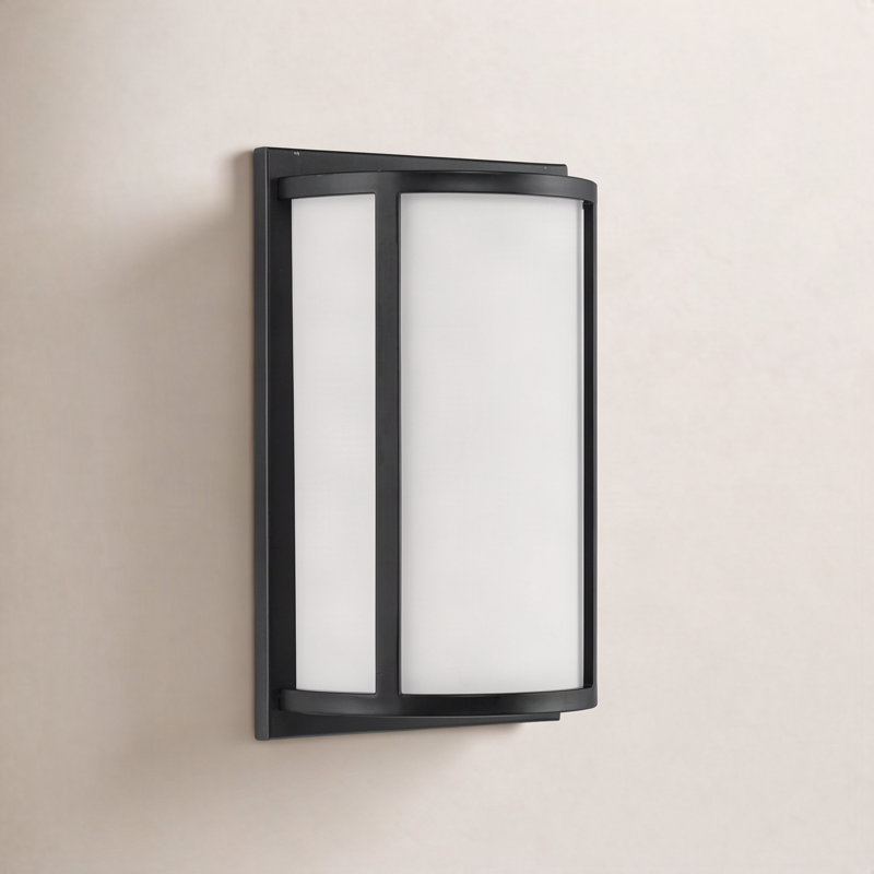 Karina Asuna Steel Flush Mounted Sconce, Matte Black