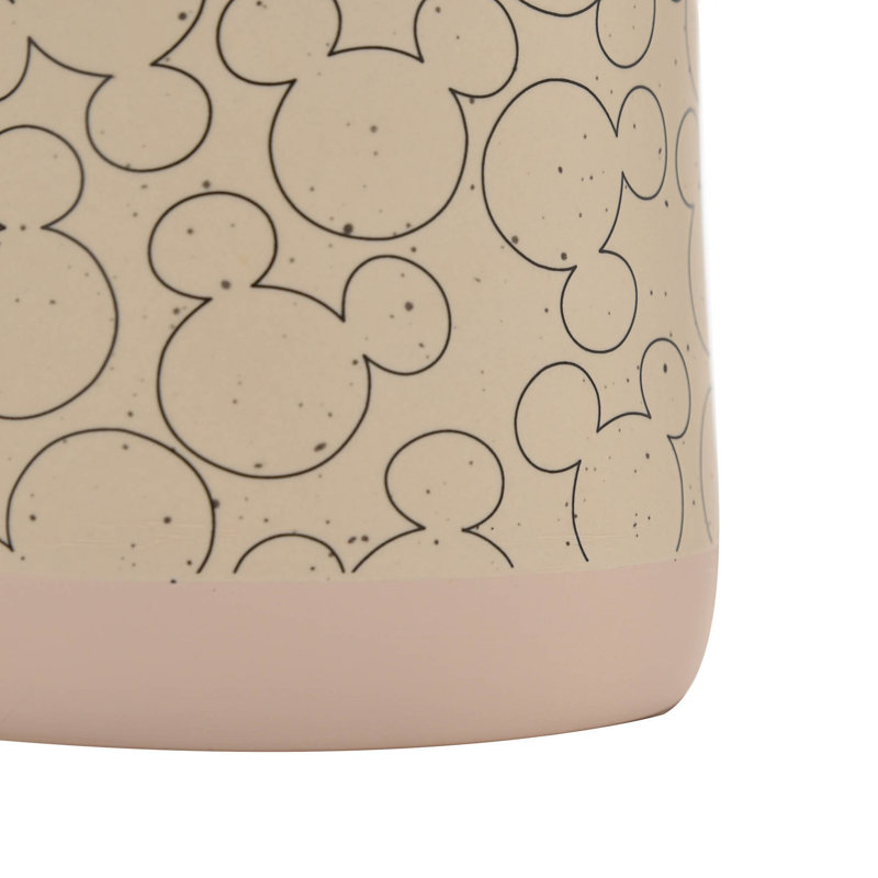 Disney Mickey Ceramic Planter With Faux Plant
