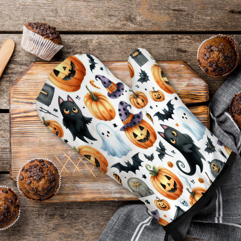 Jack's Lanterns Oven Mitt Cotton Twill