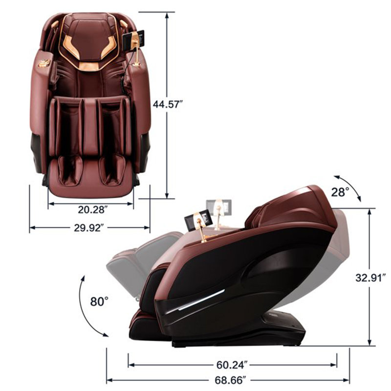Lateesha 4D Full Body Massage Chair with Heating, Zero Gravity, Extended Long SL Track, Electric Shiatsu, Yoga Stretch, AI Control, 15 Modes, 32 Airbags