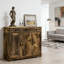 Armoire de plancher de style rustique avec tablettes réglables et grands tiroirs pour des solutions de rangement polyvalentes-403865996