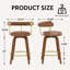 Tabourets de bar pivotants en similicuir (ensemble de 2)-315472556