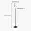 Lampe sur pied géométrique noire Valo