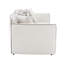 Causeuse en chenille beige avec 4 coussins