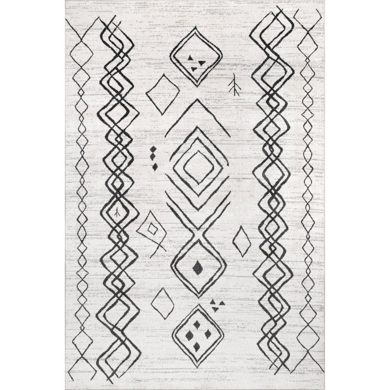 Tapis marocain transitionnel Janelle SpinClean, Rectangle 6 pi 7 po x 9 pi