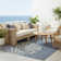 Christiane Navy/Gray Floral Coastal Reef Indoor/Outdoor Area Rug