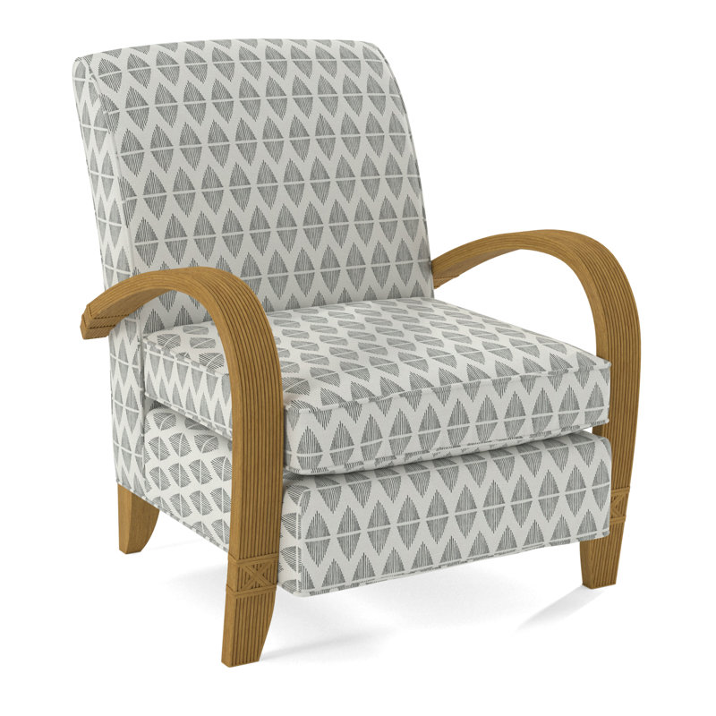 Vero Armchair, Honey, White Performance Fabric; 0851-94