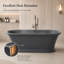 Baignoire de trempage autoportante ovale 61 po avec base en piédestal-133335802