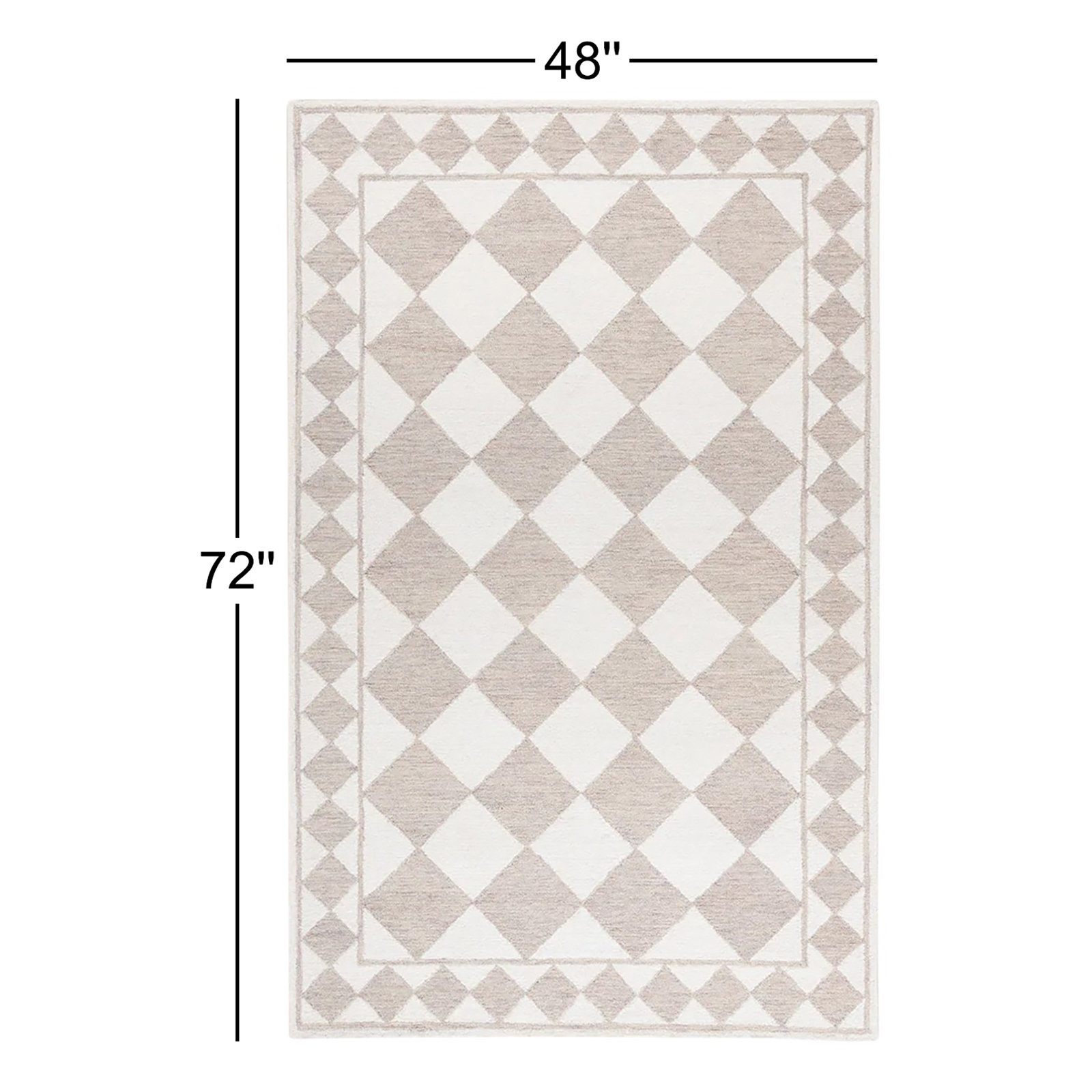 Claude Hand-Woven Geometric Rug, Rectangle 4' x 6'