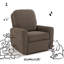 Amalfi Swivel Reclining Rocking Chair Glider-112964285
