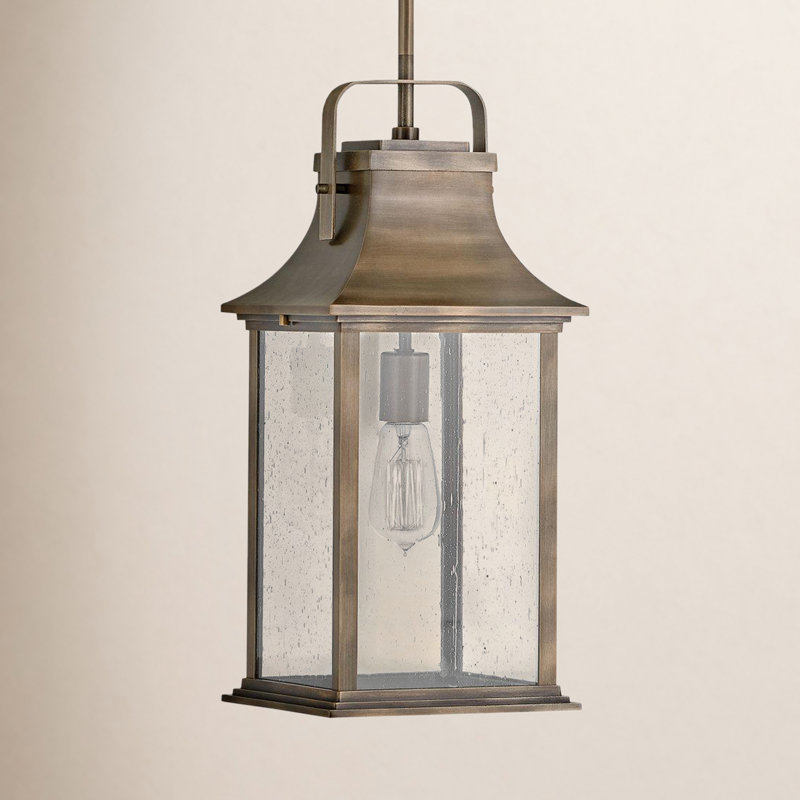 Grant 1 -Bulb 19.75" H Outdoor Hanging Lantern, Bronze