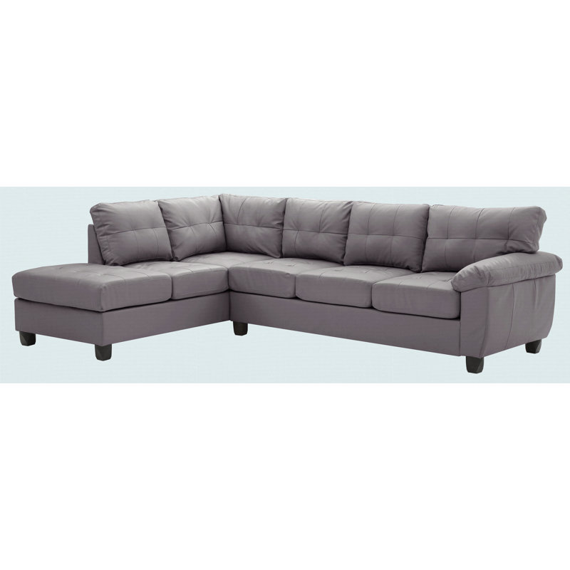 Canapé modulaire moderne avec méridienne, Gris