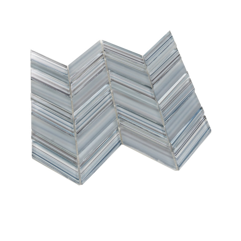 10.4"X10.4" Chevron Glass Mosaic Tile