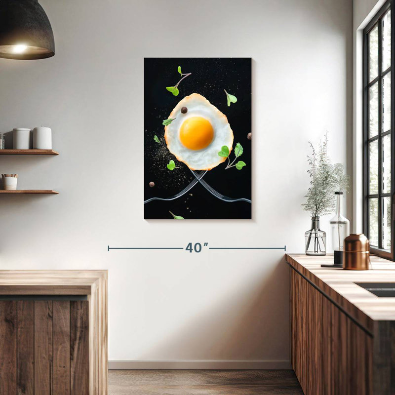 Œuf frit Yarlin pour le petit déjeuner, H 36 po x l 24 po