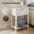 Modern Minimalist End Table With Open Storage Shelf-1079527433