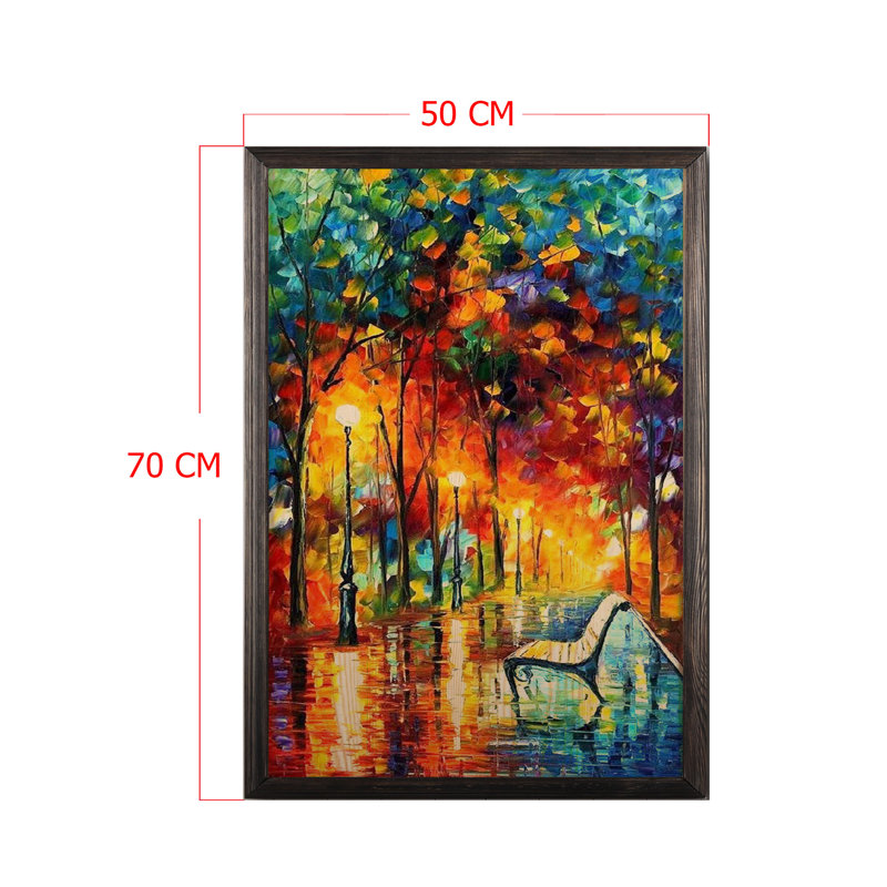 Perry Single Picture Frame Print on Wood, 70cm H x 50cm W x 2cm D