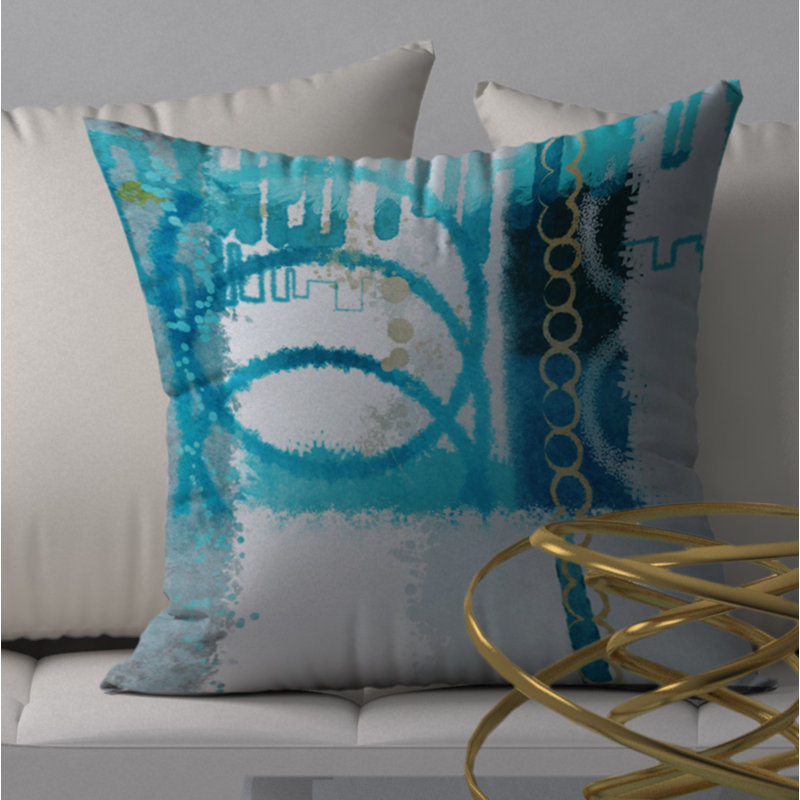 Housse de coussin décorative carrée chic Treat, 18 po x 18 po