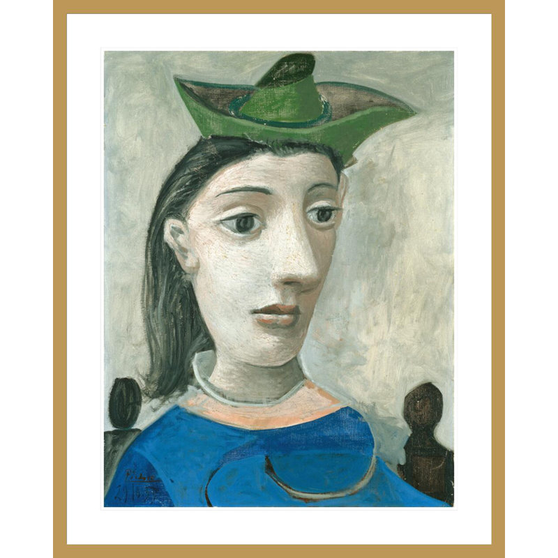 «Woman with Hat» par Pablo Picasso, impression giclée sur cadre, H 41,37 po x l 33,5 po