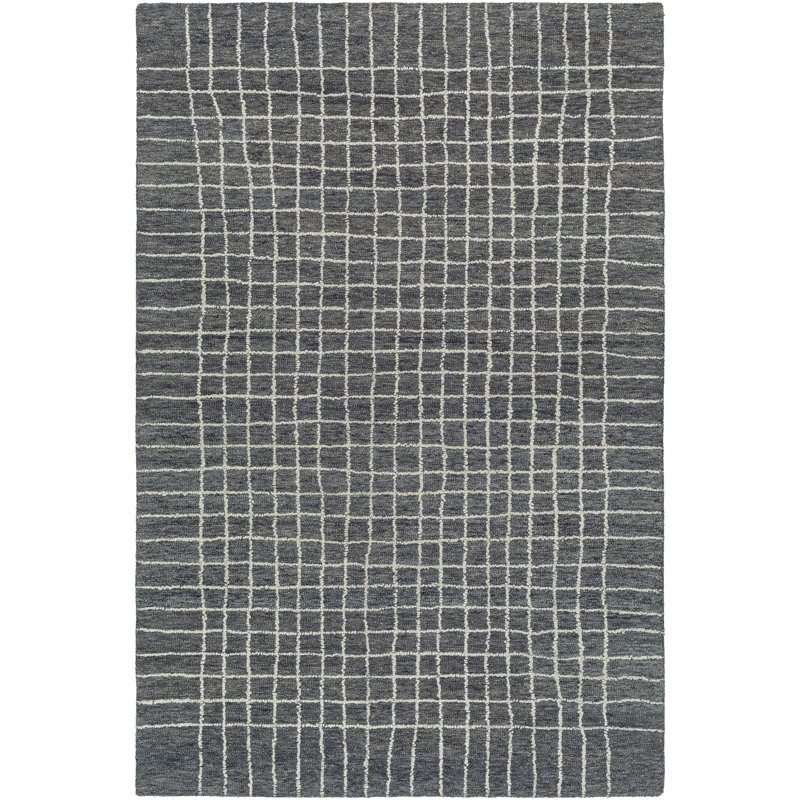 Marmee Hand Tufted Wool Geometric Indoor Rug, Rectangle 2' x 3'