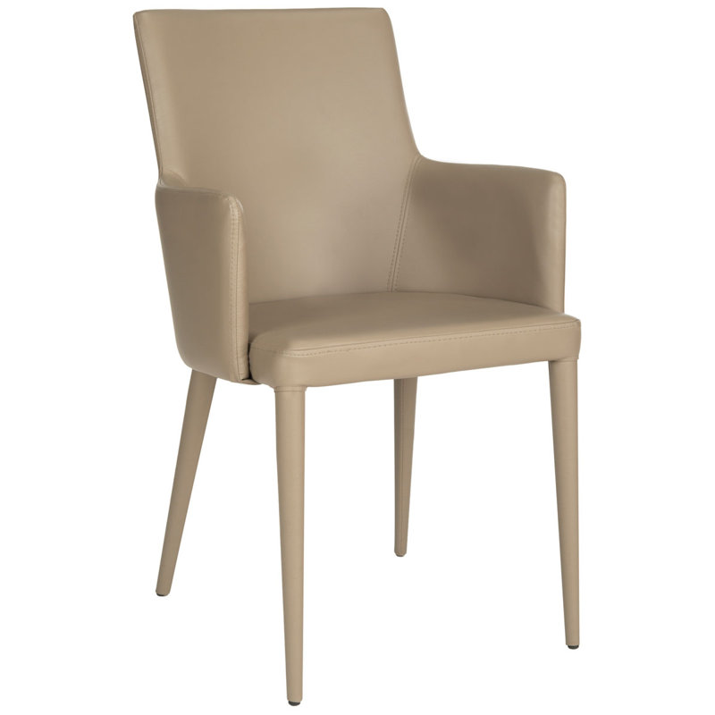 20'' H Metal Armchair, Taupe Velvet