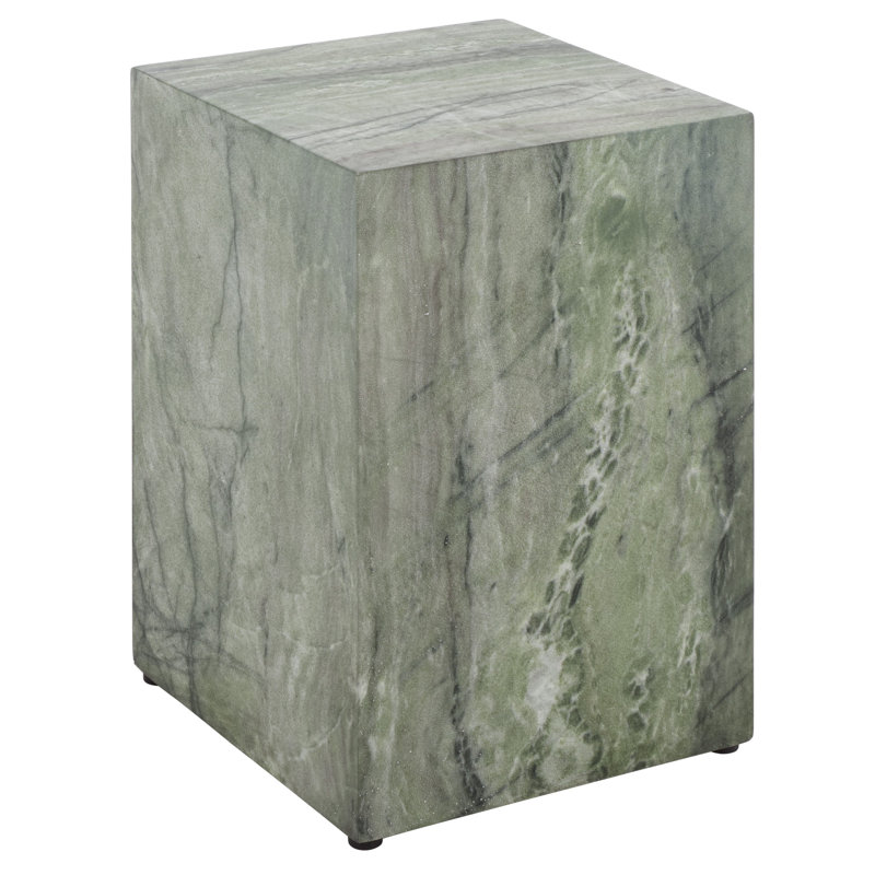 Aurielle Cube Accent Table, Green Marble