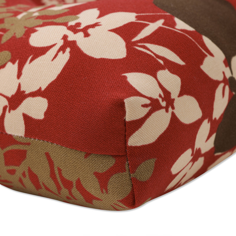 Montifleuri Sangria Outdoor Chair Pad, 16" W
