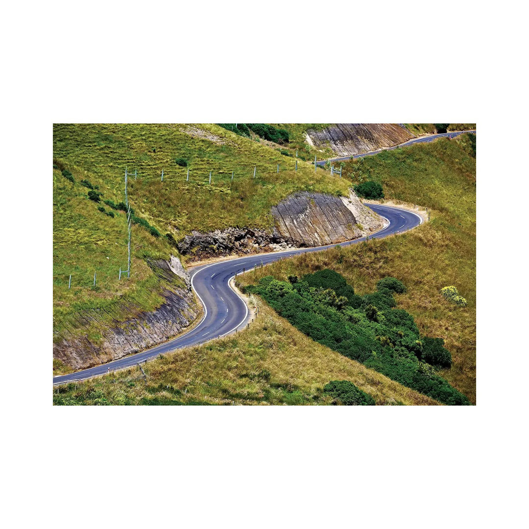 New Zealand Curved Road von Susan Vizvary - Galerie-verpackte Leinwand Giclée