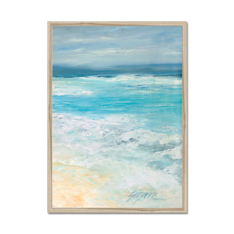 Storm At Sea II by Suzanne Wilkins - Painting, 80cm H x 55cm W, Natural Wood Framed Paper Print