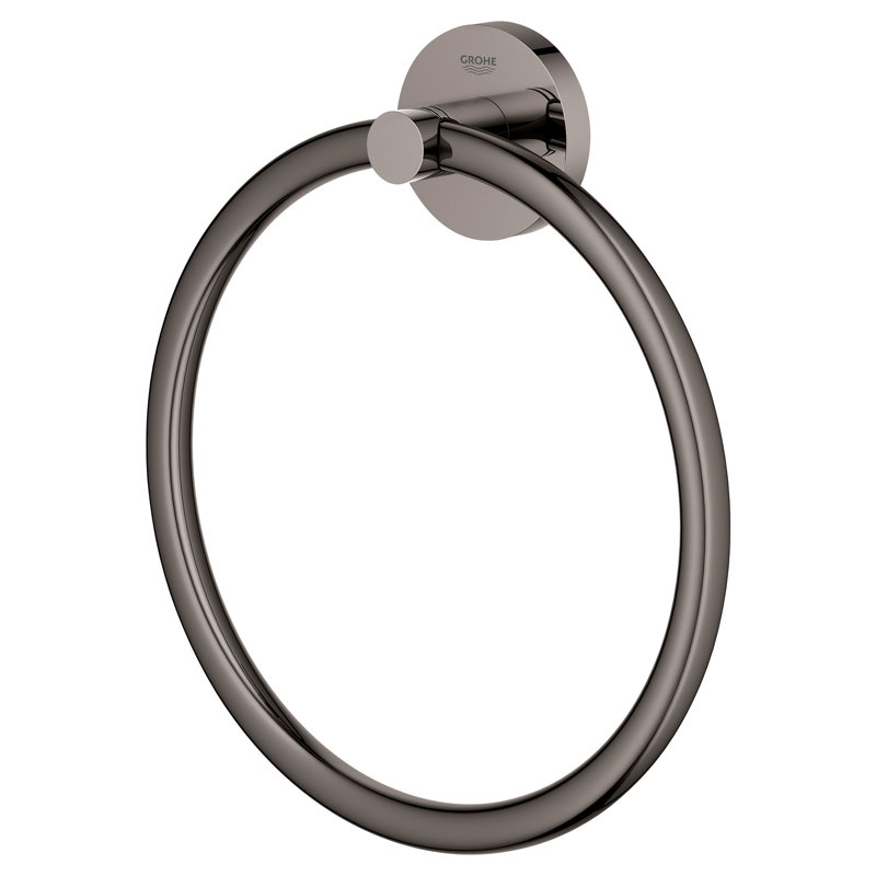ESSENTIAL 8" Towel Ring, Hard Graphite