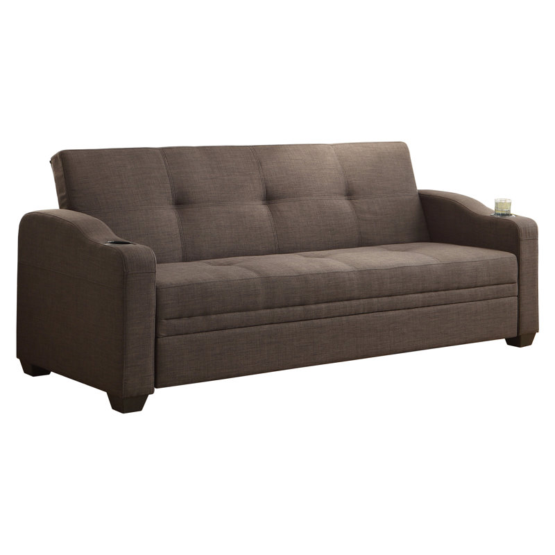 Canapé-lit convertible moderne et contemporain de 82,5 po avec revêtement en tissu texturé Brigitzer