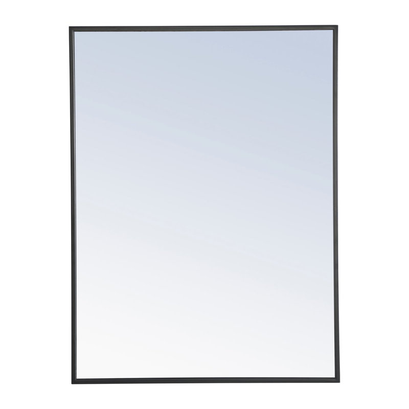 Miroir mural Sabine, 32 po x 24 po, Noir