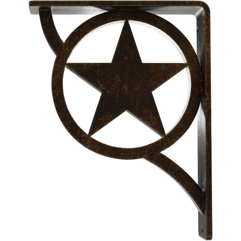 Support en fer forgé Austin, Laiton antique, H 8 po x l 2 po x P 5,5 po