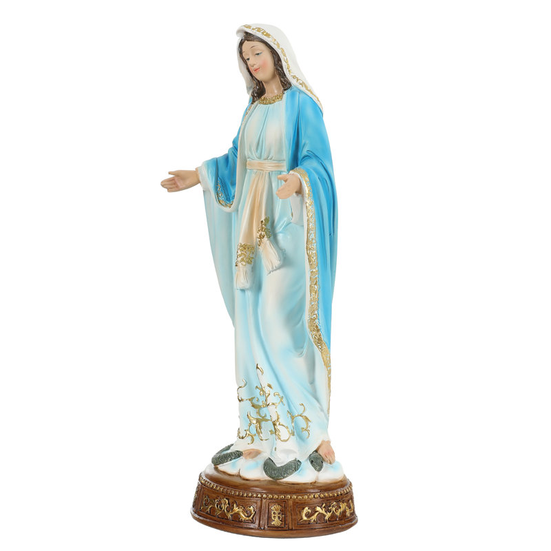 Figurine décorative d'intérieur de la Vierge Marie 11,75 po, H 11,75 po x l 3,75 po x P 4,75 po