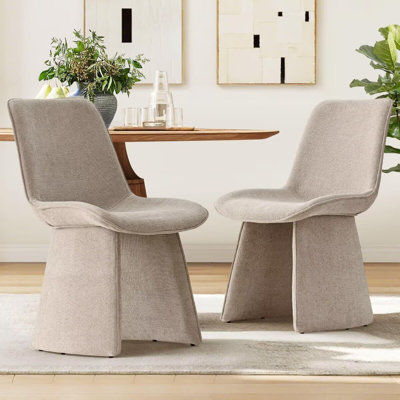 Hennigan Textured Fabric Dining Chairs 