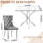  Modern Square Glass Dining Table Set for 4, 36" Tempered Glass Top with Velvet Tufted Nailhead Trim Chairs-2124747750-2116763699