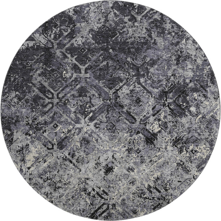 Premium Machine Washable Prisco Black Rug