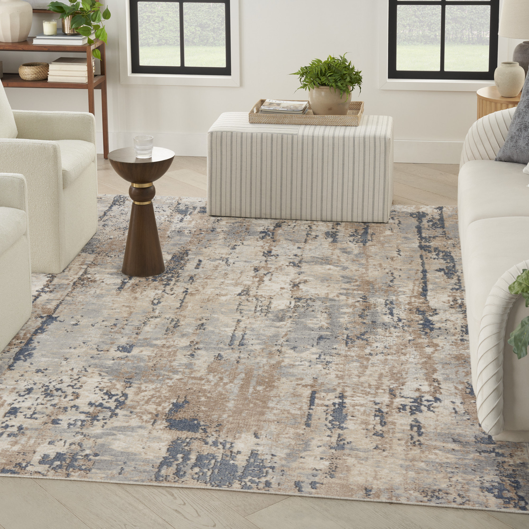 Photo inspiration: Gallery Detail: Mercury Row Addie Abstract Modern Machine Woven Area Rug In