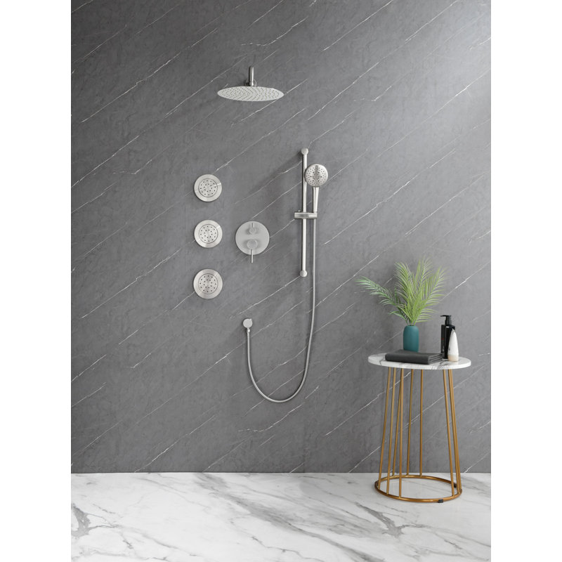 All-In-One Kit with Rough in-Valve, Brushed Nickel